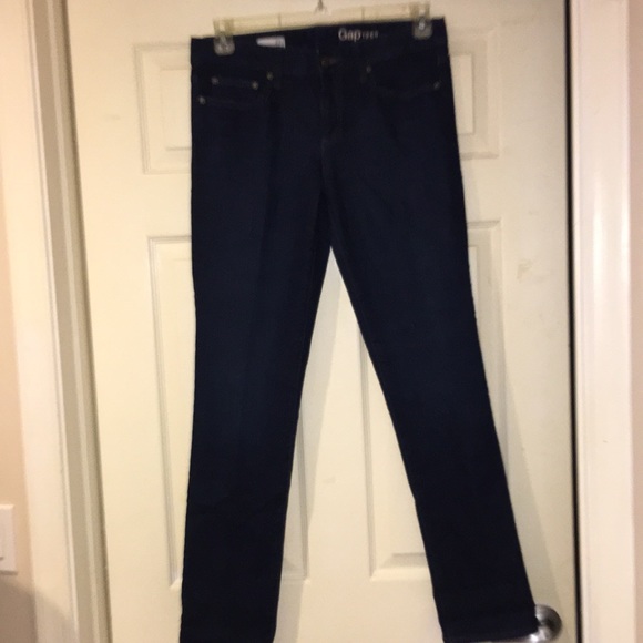 Gap Dark Wash Real Straight Long Inseam Stretch Jeans - Picture 1 of 5